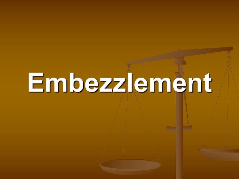Embezzlement